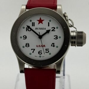 Reloj de pulsera con diseño inspirado en Rusia y la URSS.
