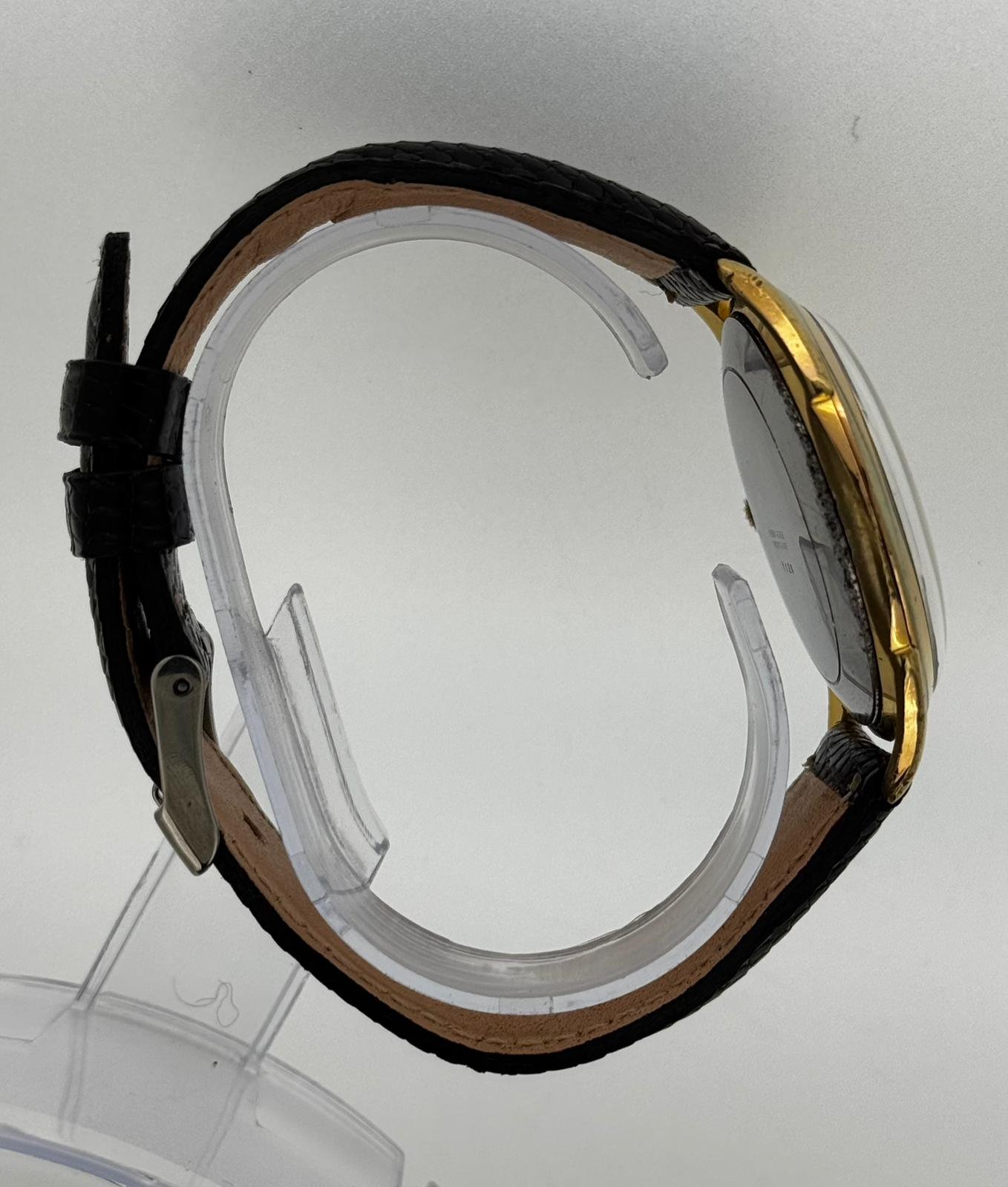 Reloj de pulsera Vidal Super con 15 rubíes y correa de piel negra. - Imagen 4