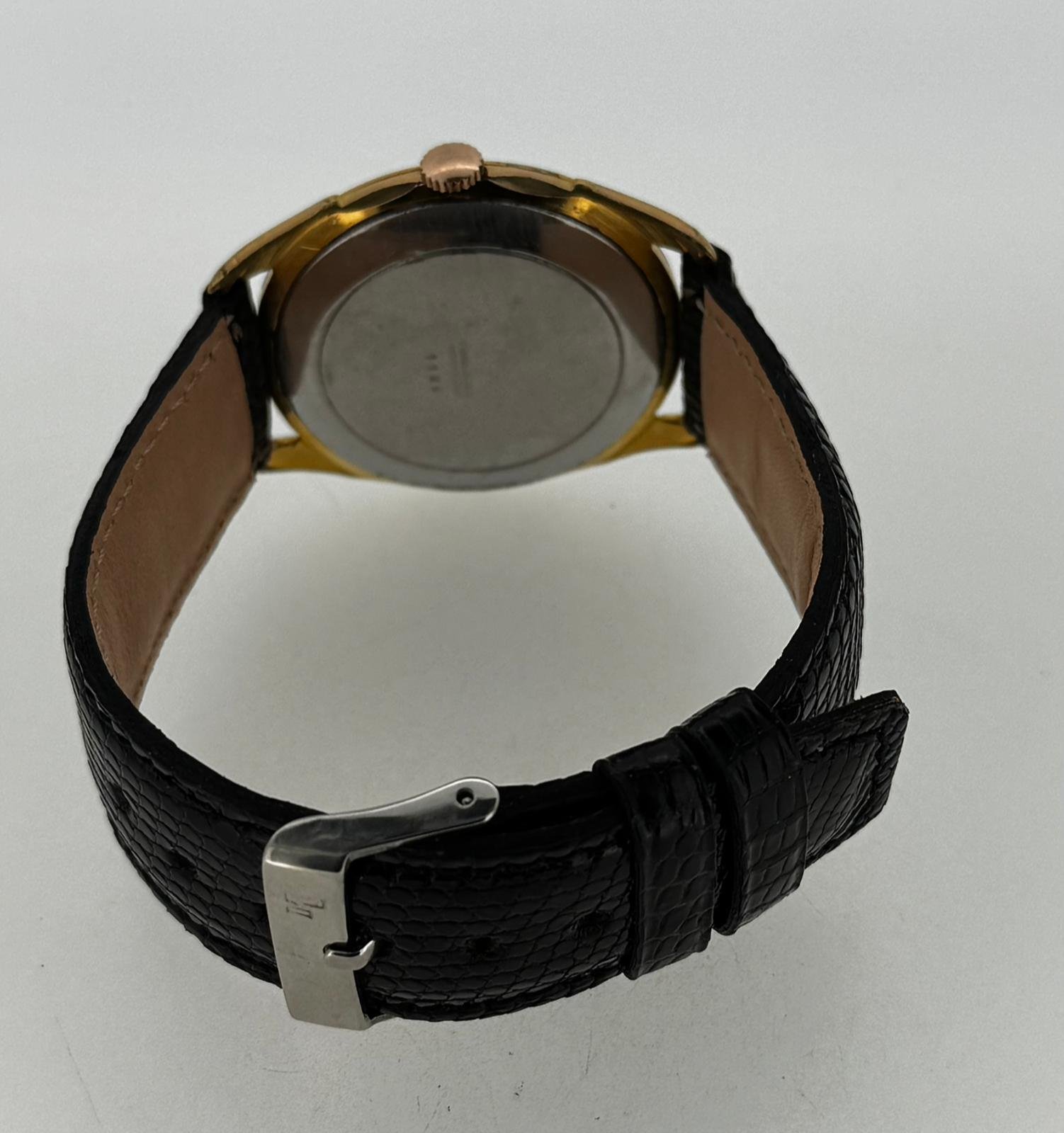 Reloj de pulsera Vidal Super con 15 rubíes y correa de piel negra. - Imagen 5