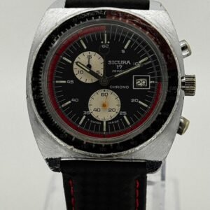 Reloj de pulsera Sicura con cronógrafo y 17 rubíes.