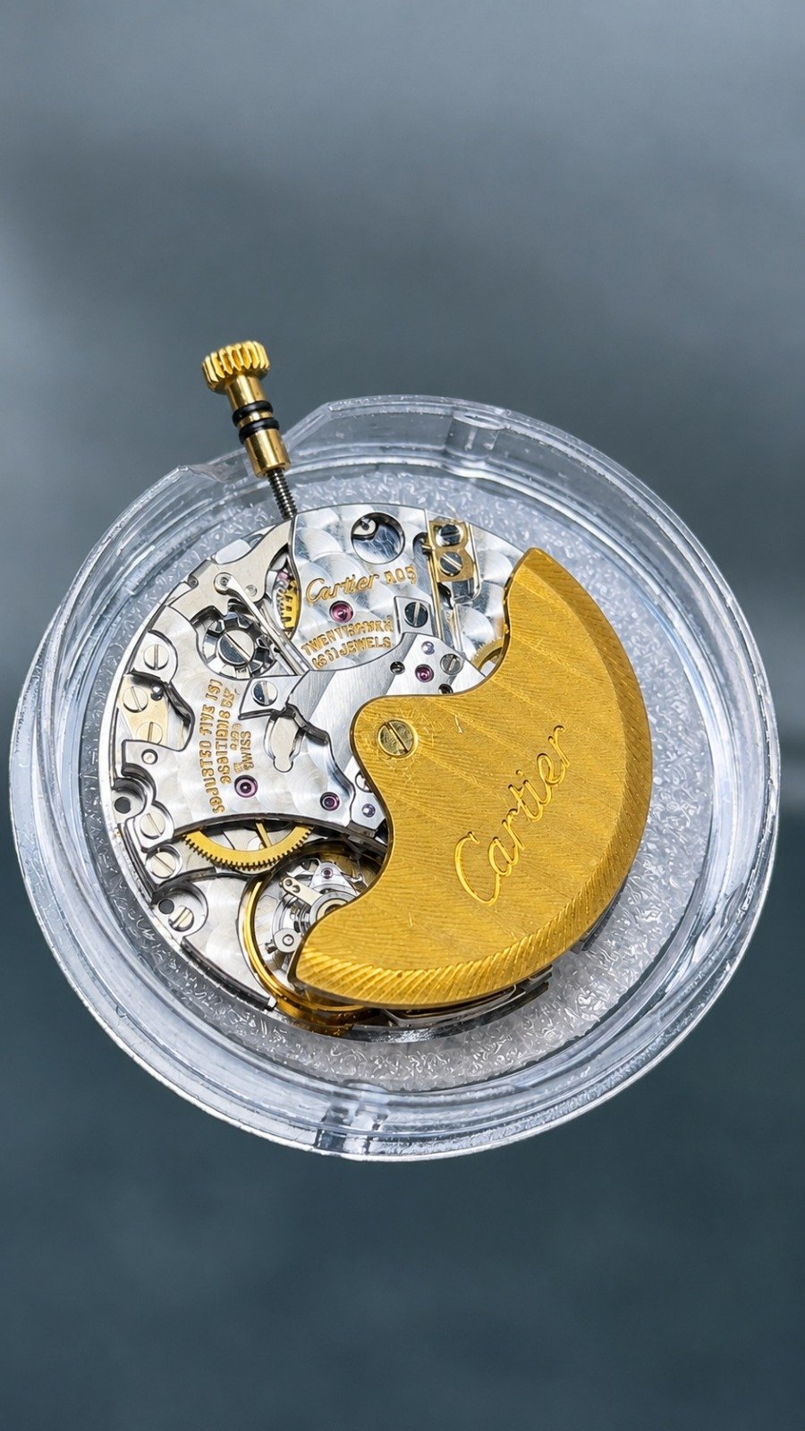 MOVIMIENTO CARTIER CALIBRE 205 MAZA AUTOMATICO ORO 18K